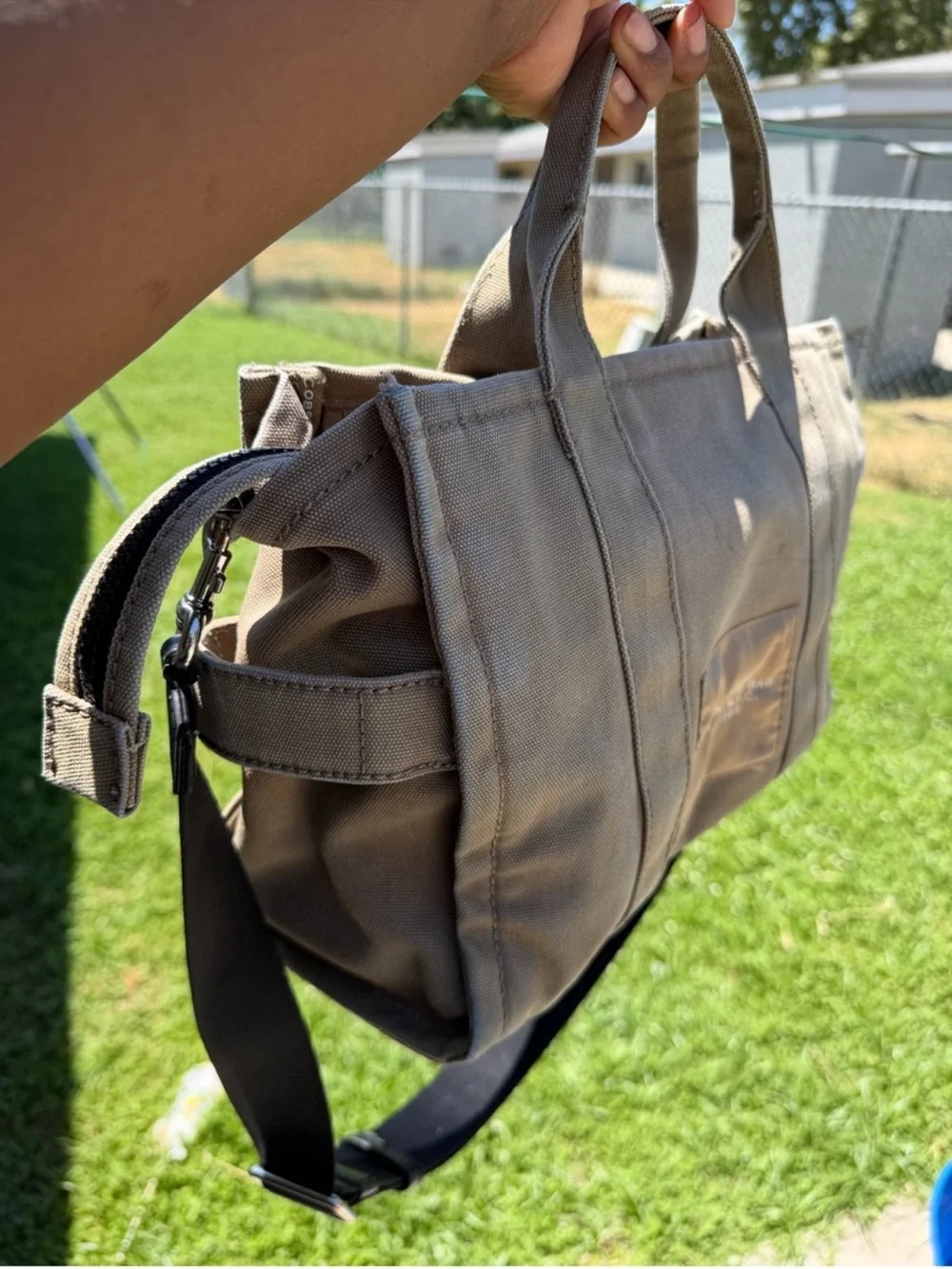 Marc Jacobs The Tote Bag Small Canvas Tote in Taupe